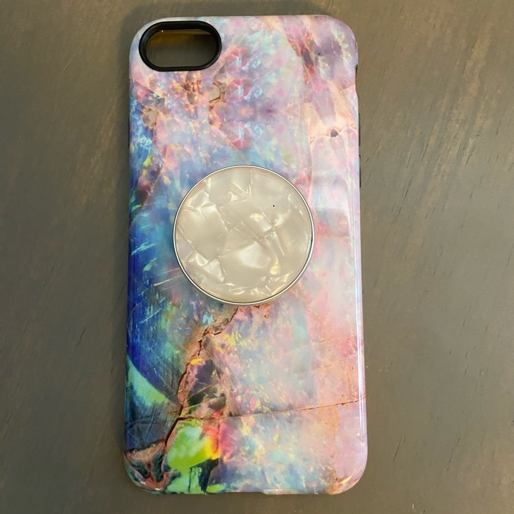 Marble iPhone Case with PopSocket
